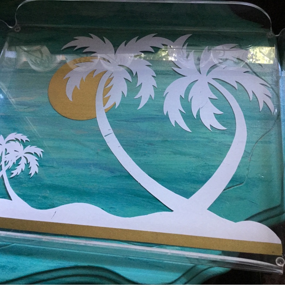 Vintage HJ Stotter Acrylic serving tray and 6 glasses - Picture 2 of 6
